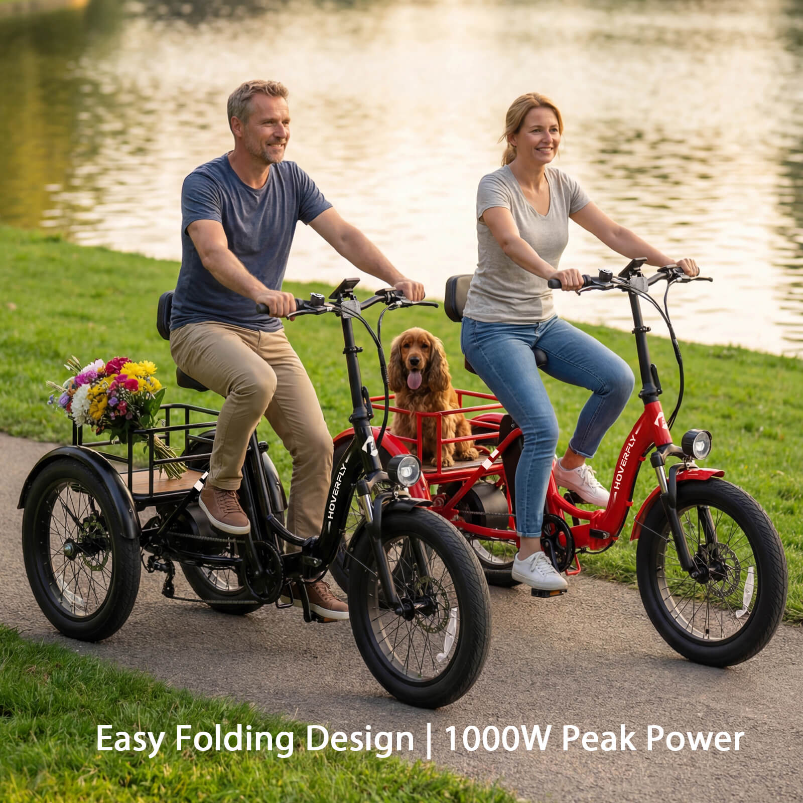 2-Pack Hoverfly ET1 Foldable Electric Trike – Perfect for Everyday Rides(🔥Limited Time Discount)